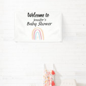 Rustikale Elegant Rainbow Gender-neutrale Baby-Dus Banner (InSitu)