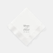 Rustikale Elegant-Script-Hochzeit Serviette (Ecke)
