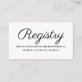 Rustikale Elegant Wedding Registry Enclosure Card Begleitkarte (Vorderseite)