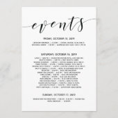 Rustikale Elegant Wedding Welcome and Itinerary Ca Programm (Rückseite)