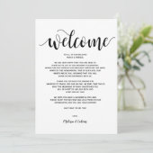 Rustikale Elegant Wedding Welcome and Itinerary Ca Programm (Stehend Vorderseite)