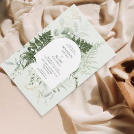 Rustikale Elegant Wild Forest Grüne Hochzeit Einladung