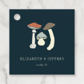 Rustikale Elegant Woodland Wild Mushrooms Wedding Geschenkanhänger (Vorderseite)