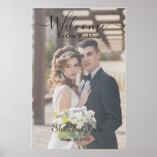 Rustikale, elegante 3D-Blumenhochzeit Poster