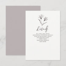 Rustikale Elegante Blumenzettelhochzeit