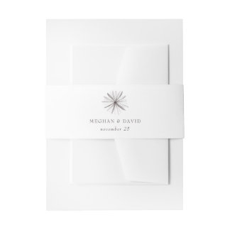 Rustikale Elegante Blumenzettelhochzeit Einladungsbanderole