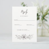 Rustikale Elegante Blumenzettelhochzeit RSVP Karte (Stehend Vorderseite)