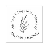 Rustikale Elegante Blüte aus dem Bibliothekbuch Permastempel (Design)