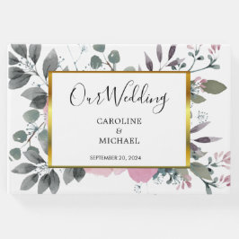 Rustikale, elegante botanische Hochzeit mit floral Gästebuch