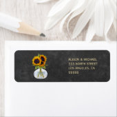 Rustikale elegante Chalkboard-Sonnenblumen Adresse (Insitu)