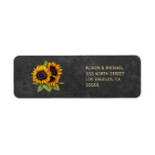 Rustikale, elegante Chalkboard-Sonnenblumen uAwg A (Vorne)