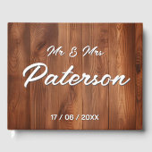 Rustikale, elegante Country Wedding Gästebuch (Vorderseite)