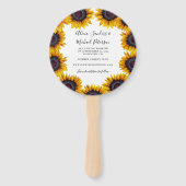 Rustikale, elegante Drehbuch Hochzeit rett Datum Fächer (Rückseite)