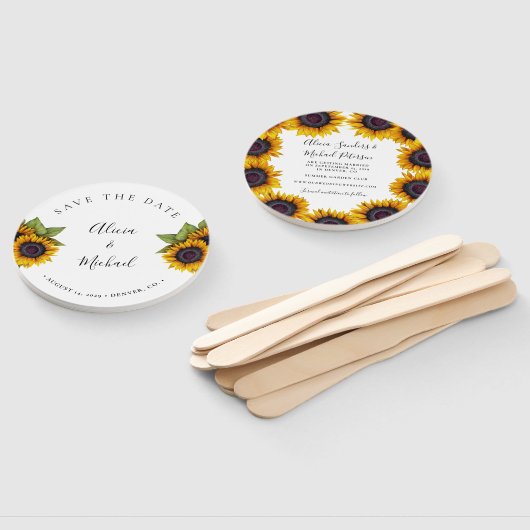 Rustikale, elegante Drehbuch Hochzeit rett Datum Fächer (Non-assembled)