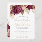 Rustikale, elegante Drehbuchhochzeit Einladung (Vorne/Hinten)