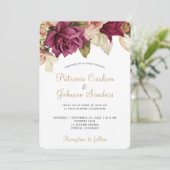 Rustikale, elegante Drehbuchhochzeit Einladung (Stehend Vorderseite)