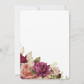 Rustikale, elegante Drehbuchhochzeit Einladung (Rückseite)