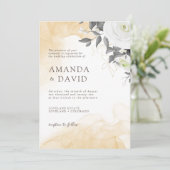 Rustikale, elegante Einladung zur Hochzeit der Wei (Stehend Vorderseite)