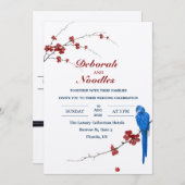 rustikale Elegante Einladung zur Hochzeit von Vöge (Vorne/Hinten)