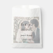Rustikale elegante Foto-Hochzeit Danke Geschenktütchen (Vorderseite)