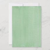 Rustikale Elegante Grüne Hochzeitsskalender Save The Date (Rückseite)