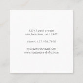 Rustikale Elegante Grüne Wasserfarbenwelt Quadratische Visitenkarte (Rückseite)