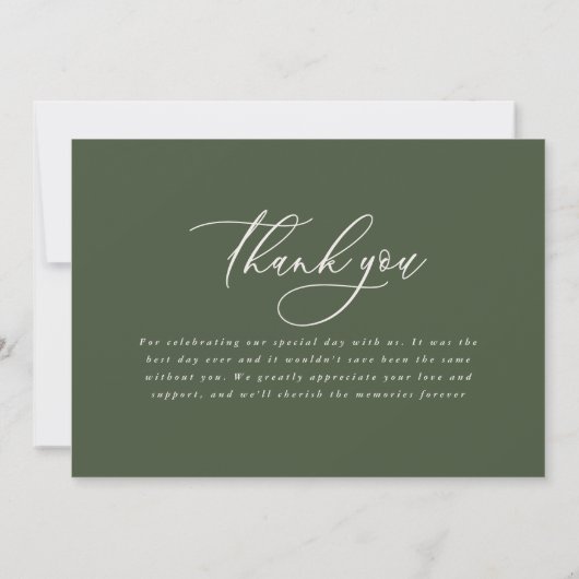 Rustikale elegante Hochzeit danke botanisch (Rückseite)