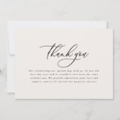 Rustikale elegante Hochzeit danke botanisch (Rückseite)