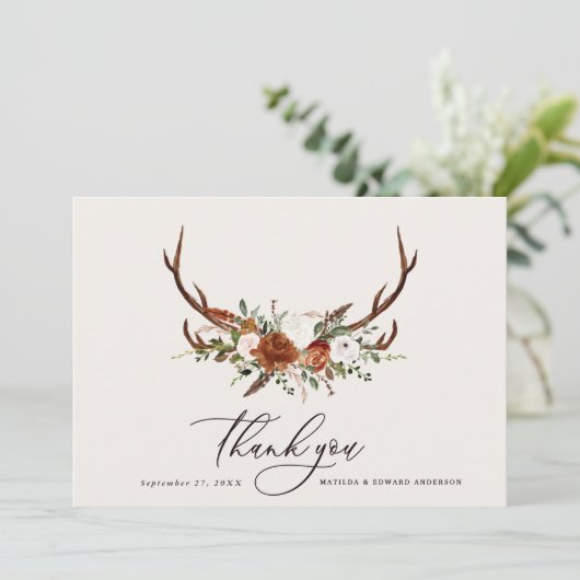 Rustikale elegante Hochzeit danke Ihnen Rost Salbe (Stehend Vorderseite)