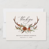 Rustikale, elegante Hochzeit danke Roststag (Vorderseite)