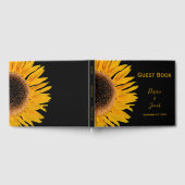 Rustikale, elegante Hochzeit der gelben Sonnenblum Gästebuch (Voll)