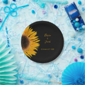 Rustikale, elegante Hochzeit der gelben Sonnenblum Pappteller (Party)