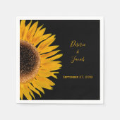 Rustikale, elegante Hochzeit der gelben Sonnenblum Serviette (Vorderseite)