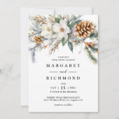 Rustikale, elegante Hochzeit im Wasser Einladung (Vorderseite)