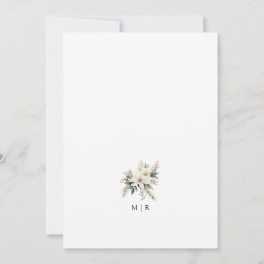 Rustikale, elegante Hochzeit im Wasser Einladung (Rückseite)