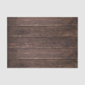 Rustikale Elegante Hütte Textur Dunkelholzkörner Seidenpapier (Vorderseite)