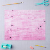 Rustikale Elegante Hütte Textur Rosa Holzkörner Seidenpapier (Basteln)