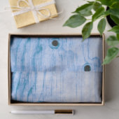 Rustikale Elegante Hütte Texture Blue Wood Grain Seidenpapier (Geschenk)