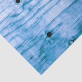 Rustikale Elegante Hütte Texture Blue Wood Grain Seidenpapier (Detail)