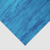 Rustikale Elegante Hütte Texture Blue Wood Grain Seidenpapier (Detail)