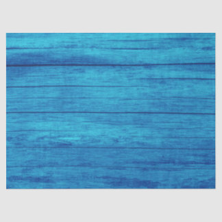 Rustikale Elegante Hütte Texture Blue Wood Grain Seidenpapier