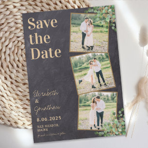 Rustikale Elegante Landschaft Custom 3 FotoCollage Save The Date