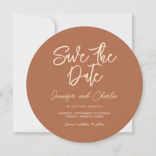 Rustikale Elegante Minimalistische Bohemian-Hochze Save The Date