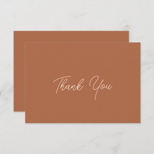 Rustikale Elegante Minimalistische Bohemische Hoch Dankeskarte (Vorne/Hinten)