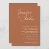 Rustikale Elegante Minimalistische Bohemische Hoch Einladung (Vorne/Hinten)