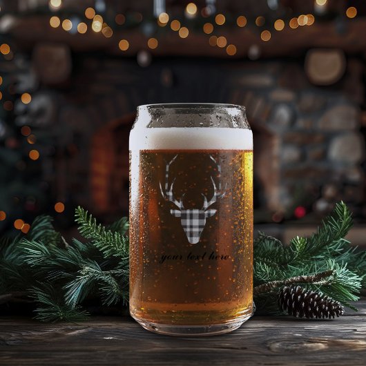 Rustikale elegante personalisierte Hirsch-Bierdose Dosenglas