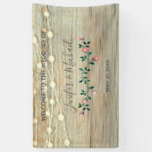 Rustikale, elegante Rose aus Holz Banner (Vertikal)