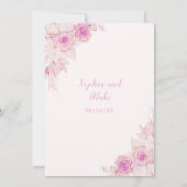 Rustikale, elegante Rosen Fall Hellrosa Hochzeit Einladung (Rückseite)