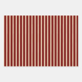 Rustikale Elegante Rote Rosen Polka Dots Streifen  Geschenkpapier Set (Vorderseite 3)