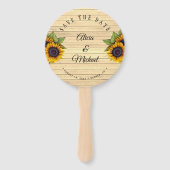 Rustikale, elegante Scheunenholz Hochzeit rett Dat Fächer (Vorderseite)